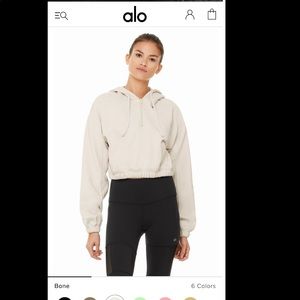ALO Yoga Stadium Hoodie in Bone color - SMALL